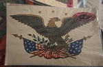 Eagle & U.s. Flag Shield Pluribus Unum Decal Meyercord Vintage. Fixed Price $12.99.