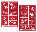 Dragonfly & Butterfly Design Pattern Glass Etching Stencils Reusable Armour. Fixed Price $17.99.