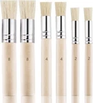 6PCS Wooden Stencil Brushes, Natural Bristle For Acrylic Pain.... Fixed Price $16.30.
