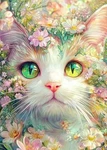 Kinplub Floral Diamond Art Kits For Adults, 5D Painting Cat. Fixed Price $16.18.