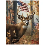 Tzttzt Diamond Art Kits For Adults, American Flag Deer Round 5D 12"X16",. Fixed Price $15.93.
