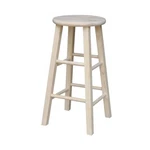 Ic International Concepts Round Top Stool - 24" Seat Ht, 12.5"W X 12.5"D. Fixed Price $81.76.