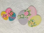 Vtg Die Cut Laying Easter Bunny Rabbit Egg Paper Door Window Decorations. Fixed Price $12.41.