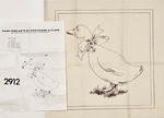 Vtg. '85 Tri Chem Country Goose Pillow Cover #2912 Fabric To Paint. Fixed Price $9.95.