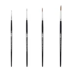 Zem Brush Kolinsky Pure Sable Artist Set Detail Sizes 10/0,0,2,4. Fixed Price $44.86.