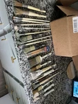 Bob Ross Lot Of 23 Paint Brushes Etc Used. Fixed Price $70.00.