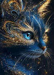 Kinplub Cat Diamond Art Kits For Adults, 5D Painting Blue. Fixed Price $16.18.