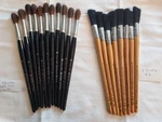 Vtg Large Artist Paint Brushes - Delta 1121 Or Rubberset Bristle Sets New?. Fixed Price $20.00.