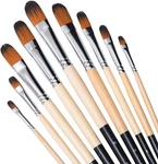 Artist Filbert Brushes SET,9 Pcs Professional Painting Kits With Long H.... Fixed Price $19.99.