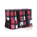 New Thirty One Check Mate Organizing Utility Tote Bag Buffalo Plaid Storage Work. Fixed Price $45.00.