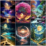 Mowana Diamond Art Kits For Adults - Moon Beach 12X16 Inches, Landscape. Fixed Price $25.36.