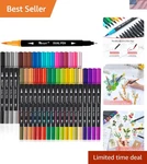 Non-toxic Water-resistant Dual Tip Markers 36 Colors For Creative Expression. Fixed Price $16.99.