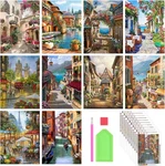 Stalente Diamond Painting Kits For Adults, 10 Pack 5D 30CM X 40CM, Street. Fixed Price $39.99.