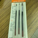 Merit Pro 3-PIECE Dark Ox Hair Round Artist Brushes #2 #4 #6 New Free Ship. Fixed Price $7.00.