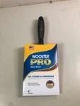 Wooster Pro 4 White Bristle Flat Brush 100MM For Oil Stains & Varnishes. Fixed Price $9.95.