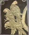 * 7840 Macaws Parrots On Branch Bird Watchers Picture 18X24". Fixed Price $35.00.