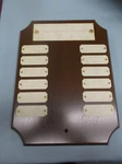 Trophy Parts Brass Plate Plaque 12 Perpetual Solid Walnut 76A Lower Mount. Fixed Price $32.99.