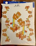 Vtg 89 Decorcal # A-103 Teddy Bears On Seesaw Teetertotter Eight Decals. Fixed Price $6.99.