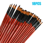 18PCS Brushes Set Art Supplies For Acrylic Oil Watercolour Detail Painting. Fixed Price $10.91.