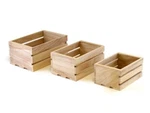 Mini Multicraft Imports WS920 Wood Crate Caddy Set (3/PACK) - Rustic Decor. Fixed Price $17.95.