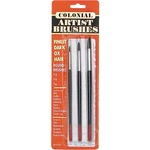 Premier Colonial 3-PIECE Dark Ox Hair Round Artist Brushes. Fixed Price $5.99.