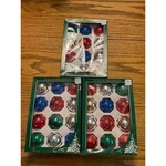 Rauch 36 Glass Ornaments Red Blue Green Silver Christmas Holiday Decor. Fixed Price $32.00.