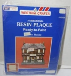 Vintage New Westrim Crafts #16168 Town House 3D Resin Wall Plaque Ready-to-paint. Fixed Price $19.99.