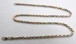 14K Tri Gold Yellow White Rose Rope Chain Necklace 14.8 Grams 16" Inch 3 Mm. Fixed Price $1989.99.