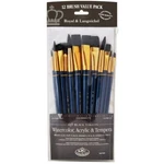 Royal Langnickel Value Pack Black Taklon Long Handle Paintbrush Set Of 12. Fixed Price $24.88.