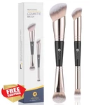 Kingmas 2PCS Dual Ended Makeup Brush Set Contour Blending Powder Cream. Fixed Price $20.00.