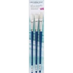 Grumbacher Academy Hog Bristle 3-BRUSH Set #1 For Oil & Acrylic Paints (760.S.... Fixed Price $22.82.