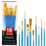 Acrylic Set 10PCS Nylon Hair Watercolor Oil Painting Artist Brushes. Fixed Price $5.83.