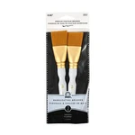 Plaid 50557E Flat Brush 2-PIECE Gold Taklon. Fixed Price $13.87.