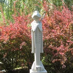 Frank Lloyd Wright Midway Sprite With Baton 31" Outdoor Statue. Fixed Price $262.00.