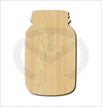 Unfinished Wood Mason Jar Laser Cutout, Wreath Accent, Door Hanger. Fixed Price $11.44.