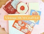 Midcentury Vintage Textiles Craft For Kitchen Red Blue White Meyercord Decal. Fixed Price $22.87.