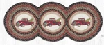 Braided Jute Tri-circle Table Runner. Earth Rugs. Red Christmas Truck 15"X36". Fixed Price $49.28.
