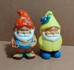 Garden Gnome Figure Summer Beach Swimsuit Spring Raincoat Ceramic Horizon Group. Fixed Price $120.00.