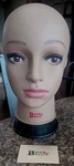 Bhd Beauty Bald Mannequin Head Dark-skinned Female 12 Inch W/4 Pins "new" Shp. Fixed Price $36.00.