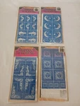 New Sealed Rub'n' Glass Etching Stencils - Lot Of 4. Fixed Price $19.99.