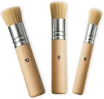 3 Pack Wooden Brush, Washable Bristle Stencils Brushes For Painting,. Fixed Price $8.39.