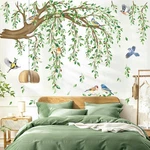 Large Hanging Vine Wall Stickers Tree Branch Green Leaf Flower Birds Decals. Fixed Price $19.99.