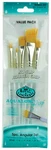 RAQUA-203 Royal Aqualon Wisp Angular Artist & Craft Gold Taklon Paint Brush Set. Fixed Price $32.99.