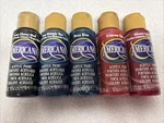 Deco Art Americana Acrylic Paint 2OZ 5 Bottles 1 New Un Opened 4 Used. Fixed Price $19.74.