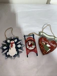 3 Direct International - Christmas Wood Ornaments. Fixed Price $10.00.