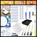 27-PIECE Paint Kit With Extension Pole, 2-4 Ft, Rollers & Brushes For Hom. Fixed Price $62.99.
