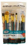 Royal Langnickel 25PC Paint Brush Set Media Acrylic Watercolor Oil Value Pk. Fixed Price $9.99.