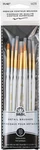 Plaid Detail Round Brush Set, 44278 (10-PIECE),BLACK. Fixed Price $11.95.