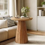 Solid Wood Round Side Table, Farmhouse Small Pedestal End For Living Room. Fixed Price $132.99.