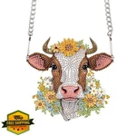 Aiyuanzsh Flower Cow Diamond Art Pendant Kit. Fixed Price $20.00.